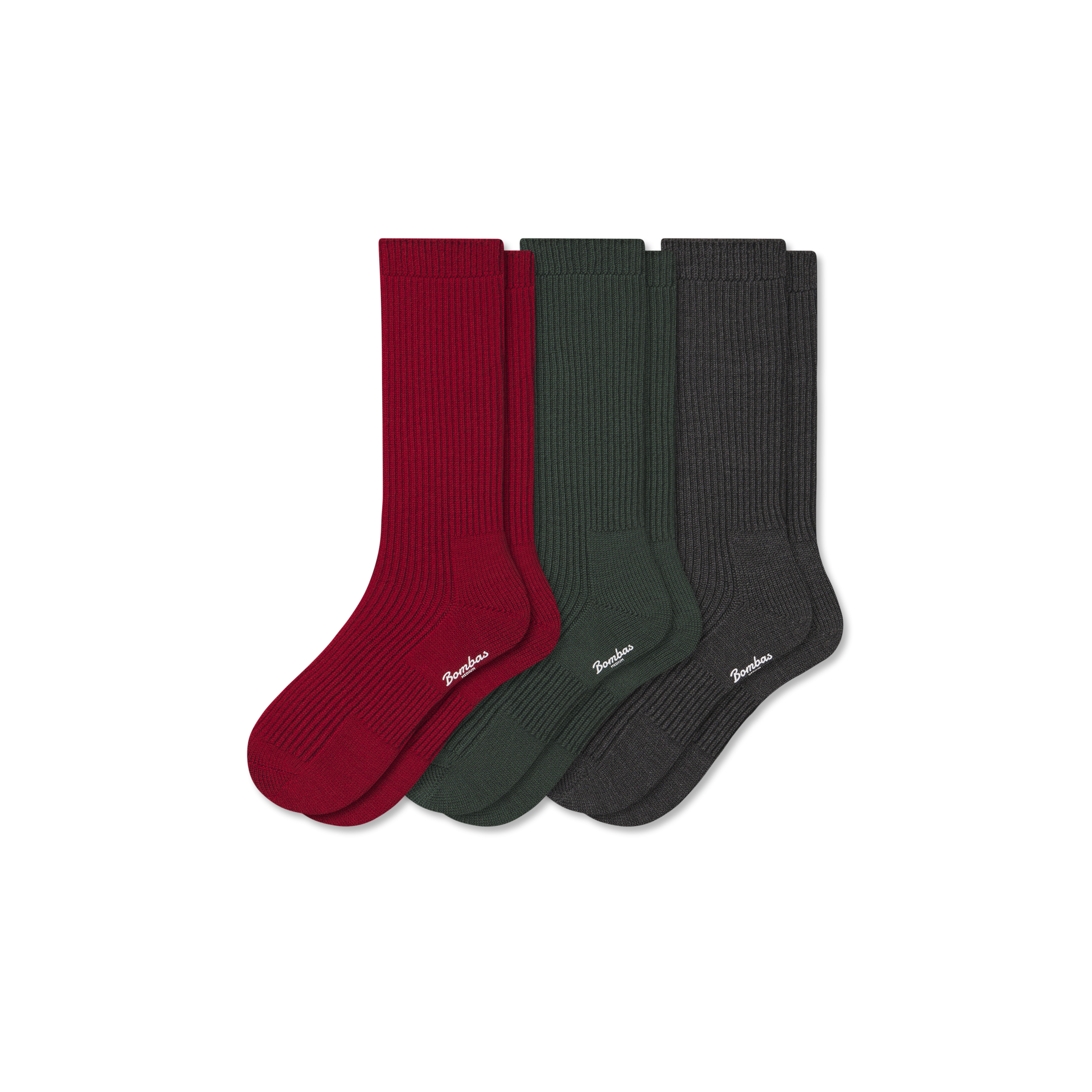 Men's Merino Cashmere Blend Fine Rib Calf Sock 3-Pack - Image 4