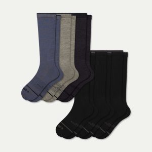 Women's Merino Wool Blend Everyday Compression Knee High Sock 6-Pack (15-20mmHg)
