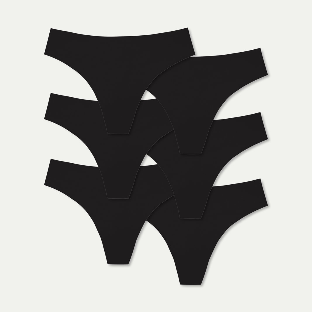 Women's No Show Thong 6-Pack - Image 5