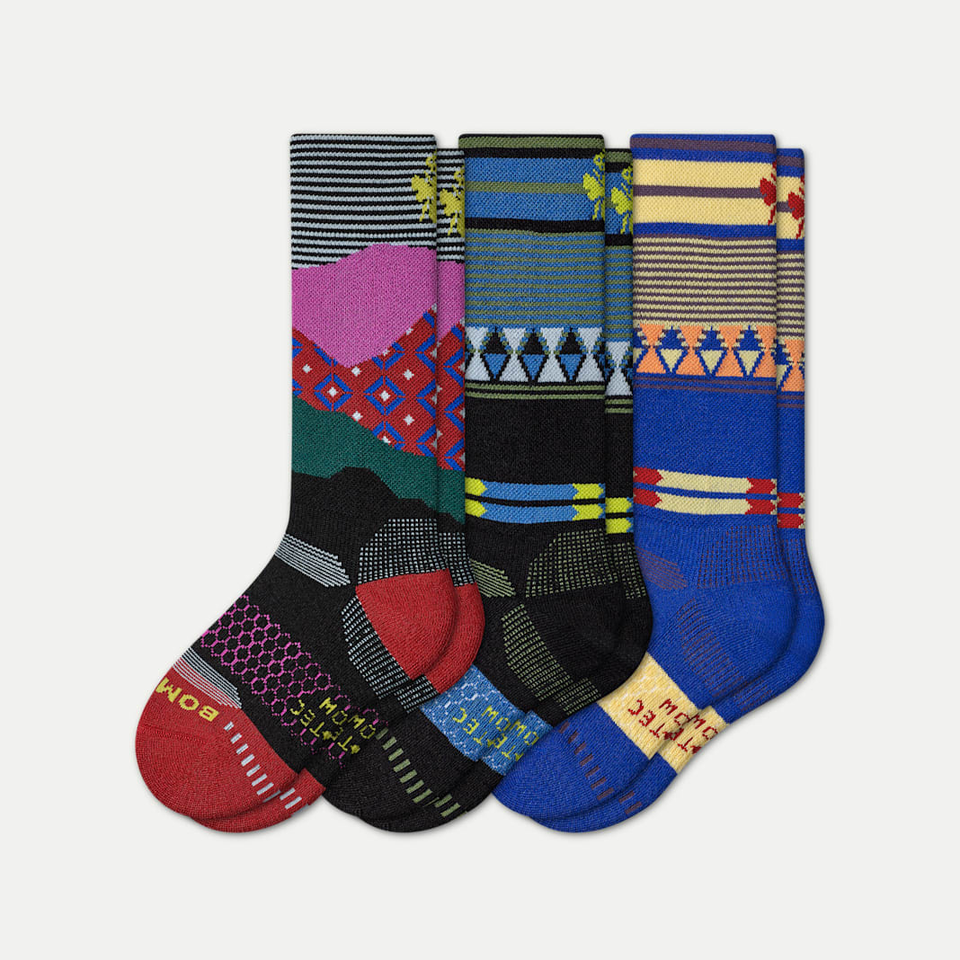 Youth Full-Cushion Merino Wool Blend Ski & Snowboard Sock 3-Pack - Image 6