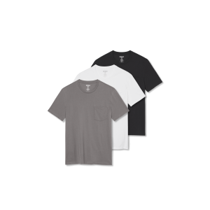 Men's Pima Cotton Pocket Crew Neck T-Shirt 3-Pack