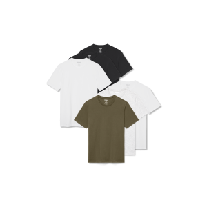 Men's Pima Cotton Slim Crew Neck T-Shirt 6-Pack