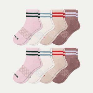 Women's Vintage Stripes Quarter Sock 8-Pack
