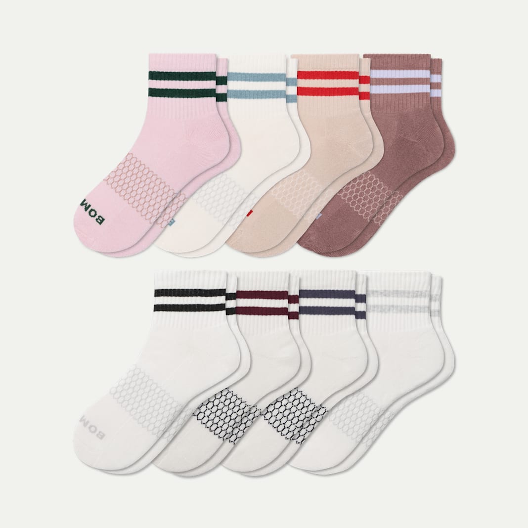 Women's Vintage Stripes Quarter Sock 8-Pack - Image 6