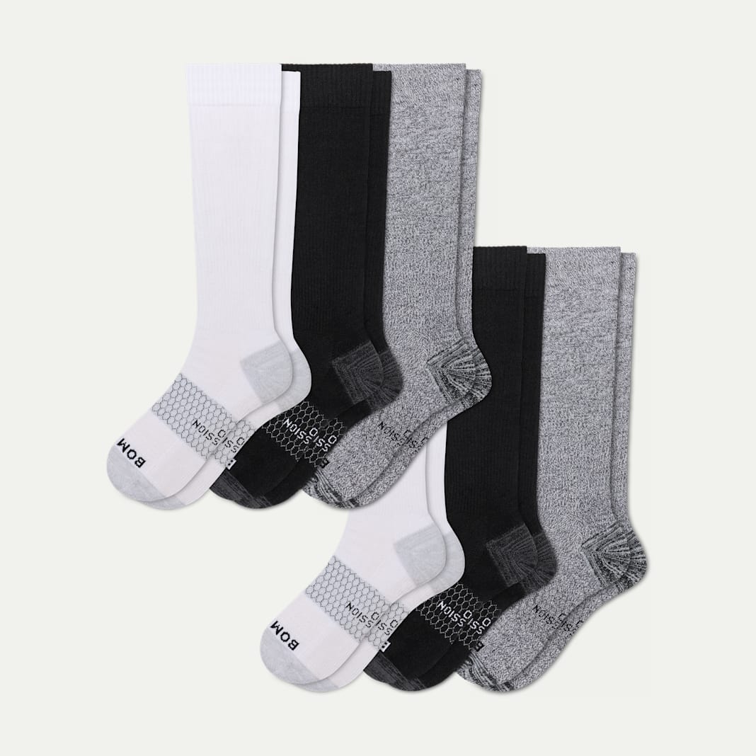 Women's Medical Grade Compression Knee High Sock 6-Pack (20-30mmHg) - Image 6