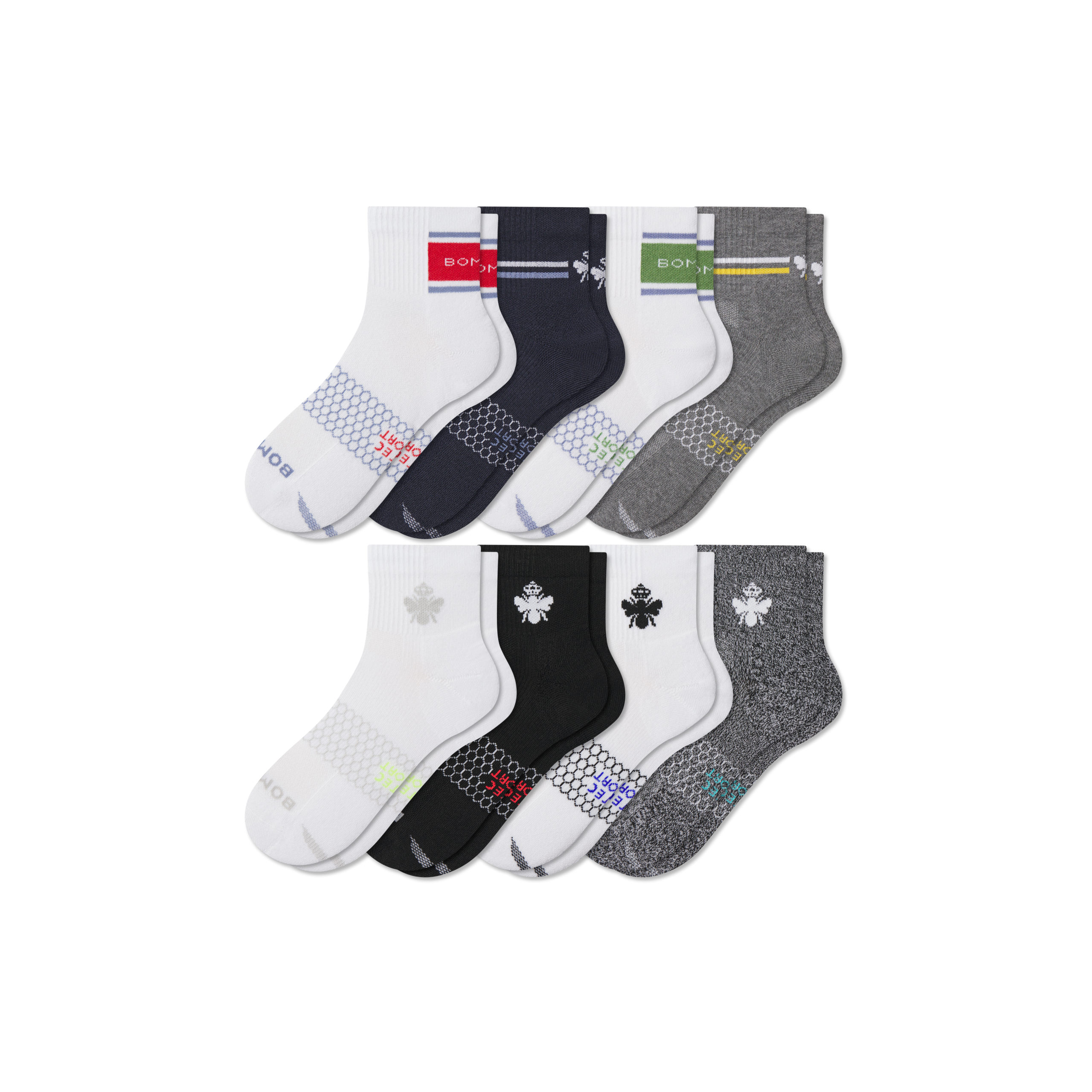 Men's All Sport Quarter Sock 8-Pack - Image 5