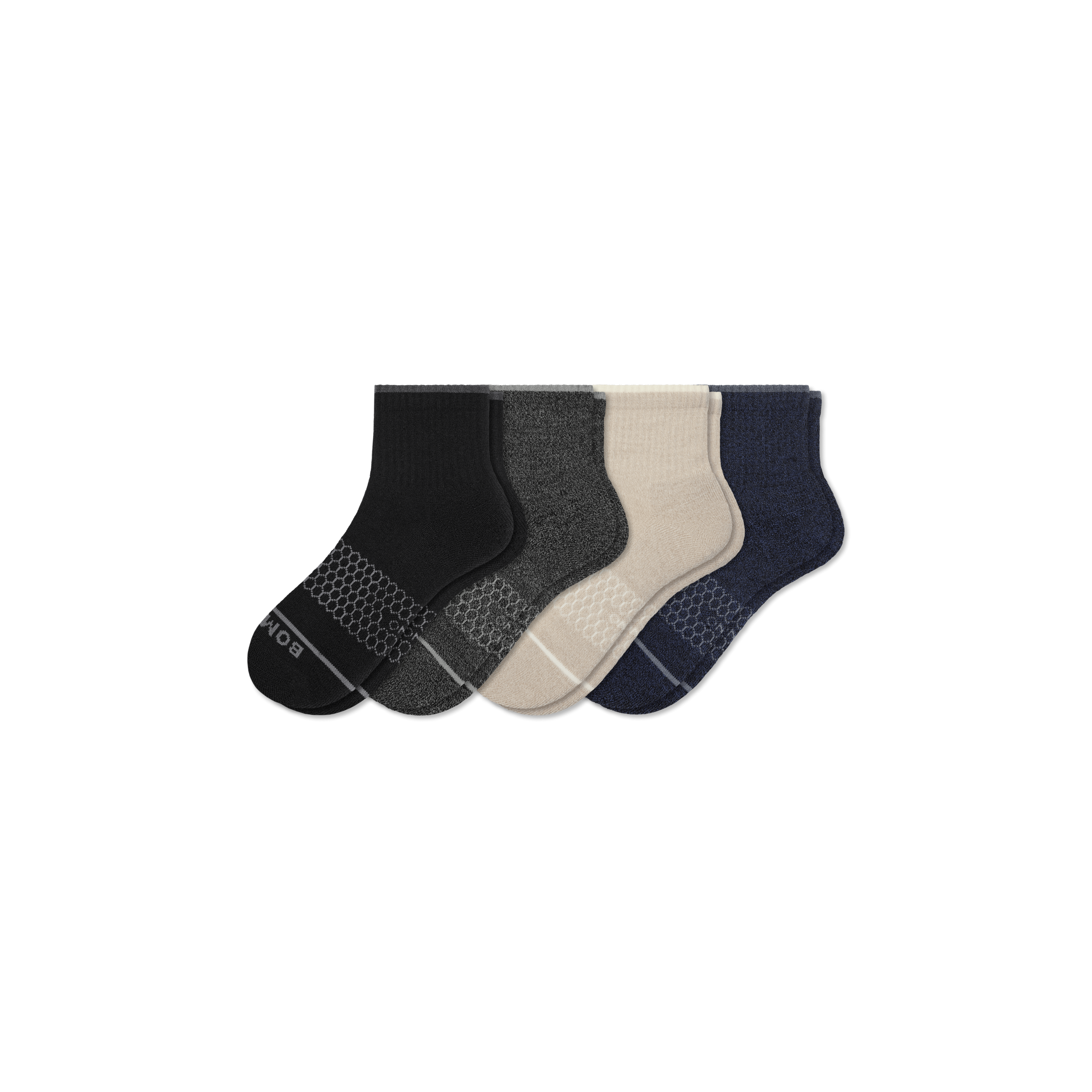 Men's Merino Wool Blend Quarter Sock 4-Pack