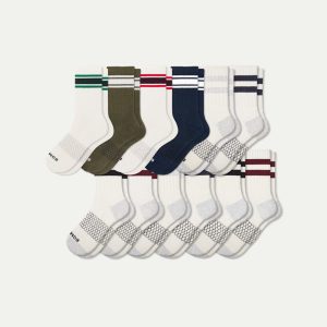 Men's Vintage Stripes Half Calf Sock 12-Pack