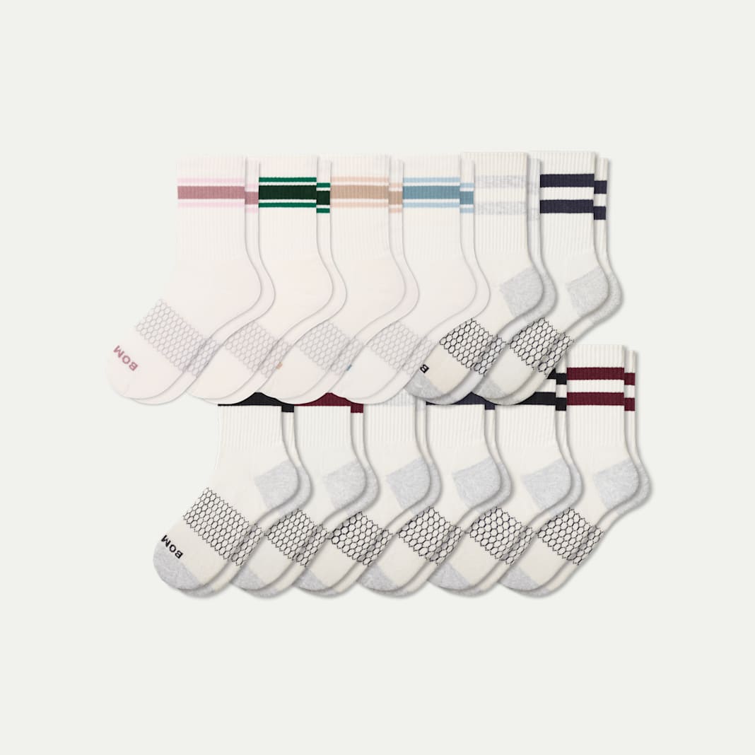 Women's Vintage Stripes Half Calf Socks 12-Pack