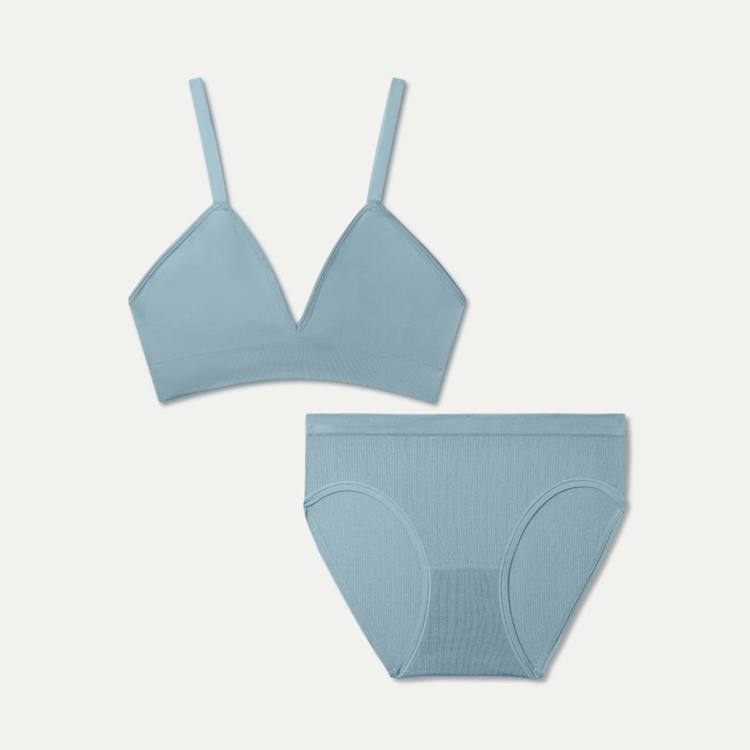 Women's Seamless Triangle Bralette + Brief Pack