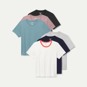 Women's Pima Cotton Crew Neck T-Shirt 6-Pack