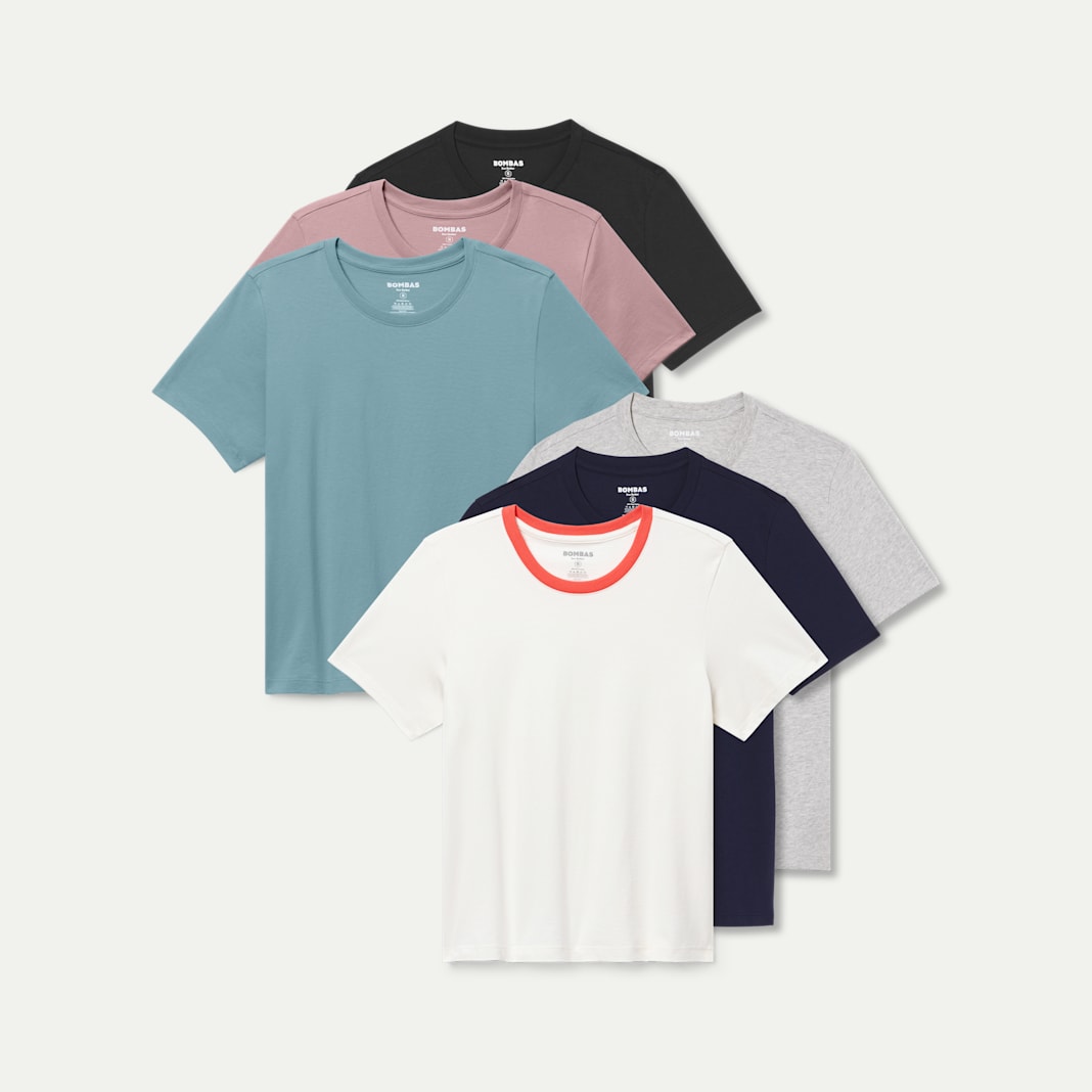 Women's Pima Cotton Crew Neck T-Shirt 6-Pack