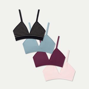 Women's Seamless Triangle Bralette 4-Pack