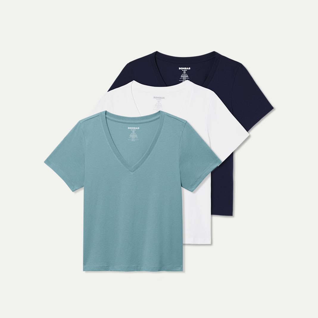 Women's Pima Cotton V-Neck T-Shirt 3-Pack - Image 5