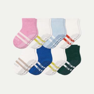 Toddler Gripper Calf Sock 8-Pack