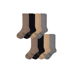 Men's Merino Wool Blend Modern Rib Calf Sock 8-Pack