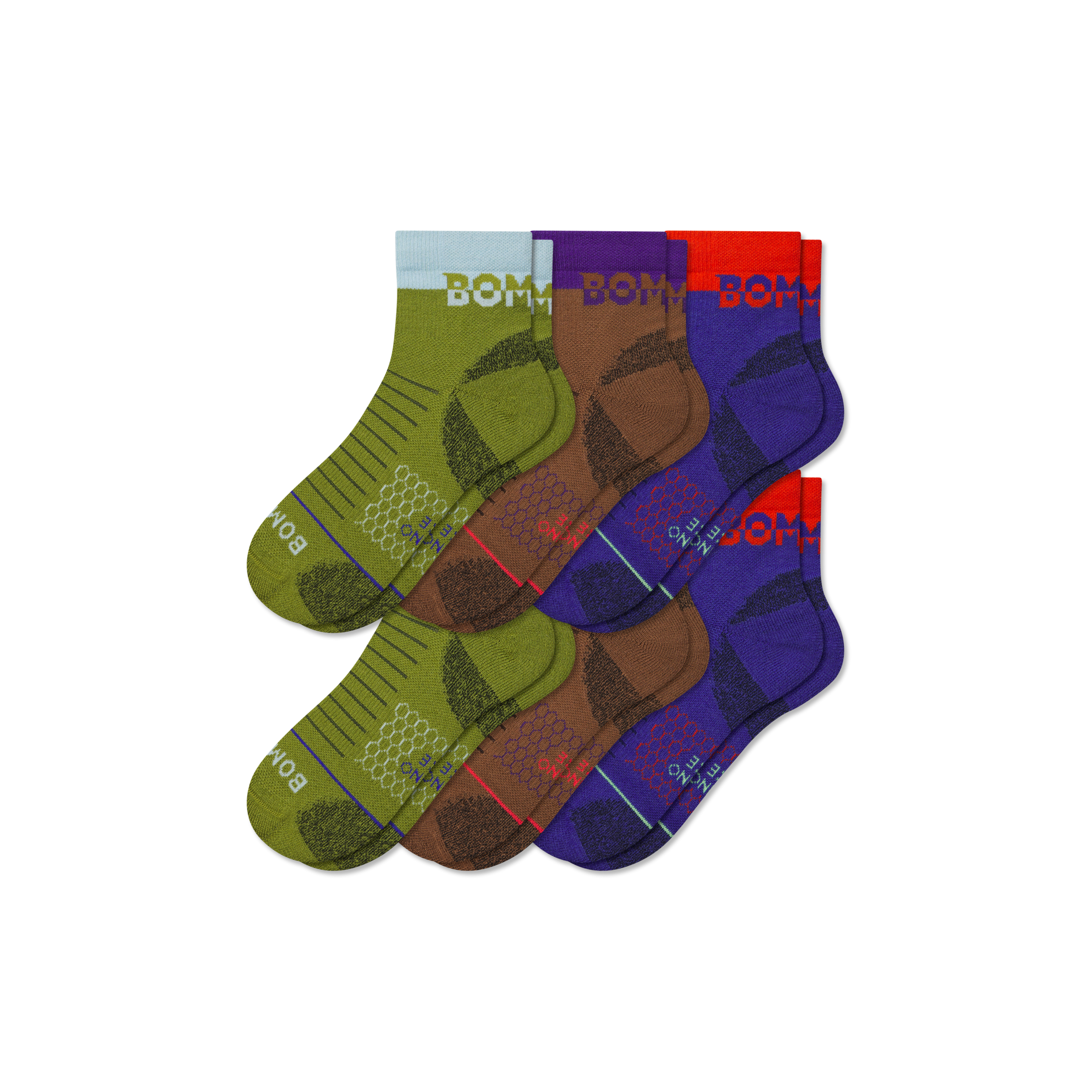Men's Merino Wool Blend Hiking Quarter Sock 6-Pack - Image 5