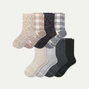 Women's Merino Wool Blend Half Calf Sock 8-Pack