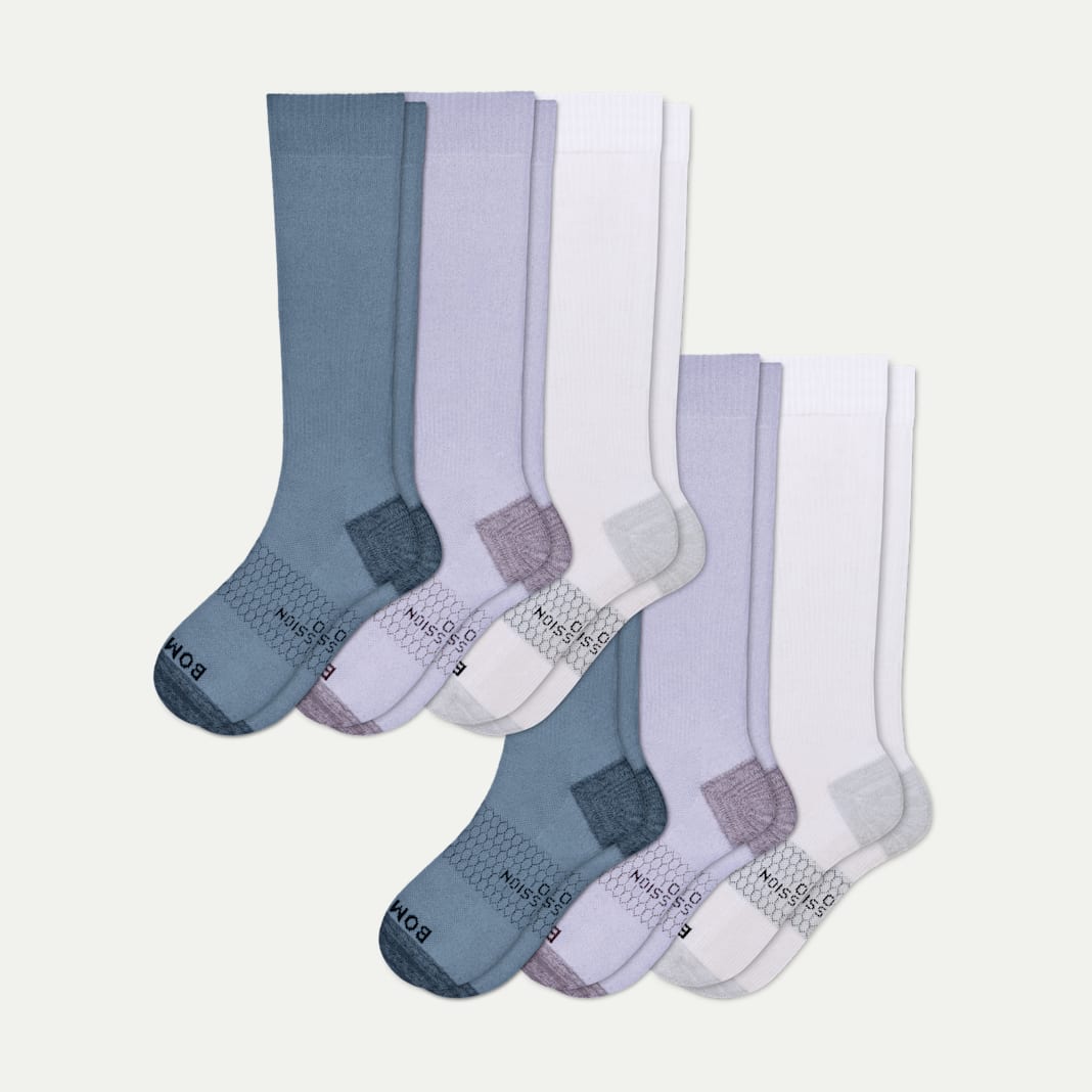 Women's Medical Grade Compression Knee High Sock 6-Pack (20-30mmHg) - Image 5