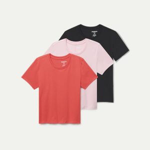 Women's Pima Cotton Slim Crew Neck T-Shirt 3-Pack