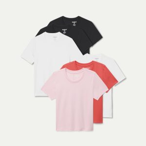Women's Pima Cotton Slim Crew Neck T-Shirt 6-Pack