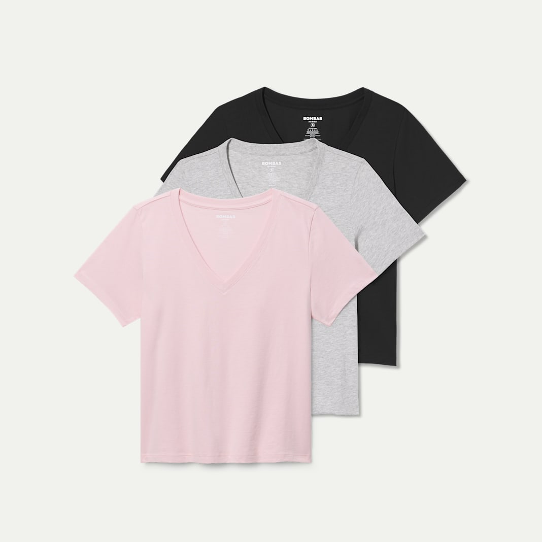 Women's Pima Cotton V-Neck T-Shirt 3-Pack - Image 6