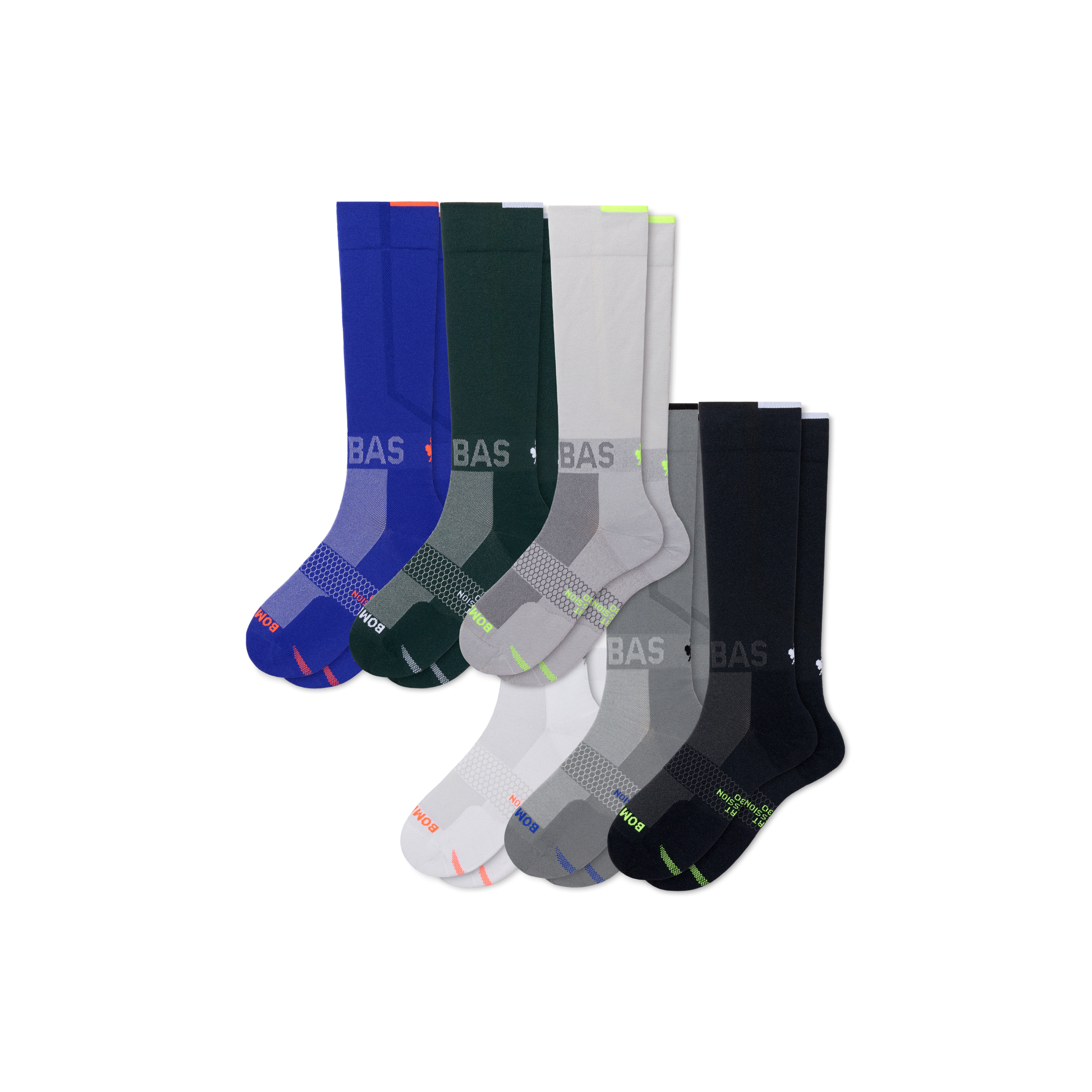 Men's Sport Compression Knee High Sock 6-Pack (20-30mmHg)