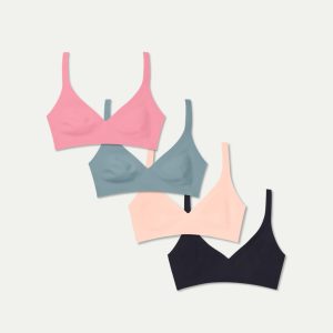 Women’s No Show Plunge Bralette 4-Pack