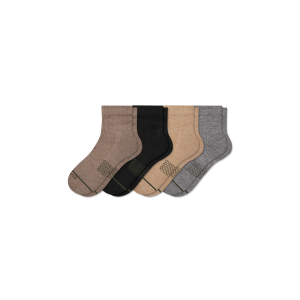 Men's Merino Wool Blend Modern Rib Quarter Sock 4-Pack