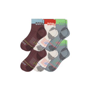 Men's Merino Wool Blend Hiking Quarter Sock 6-Pack