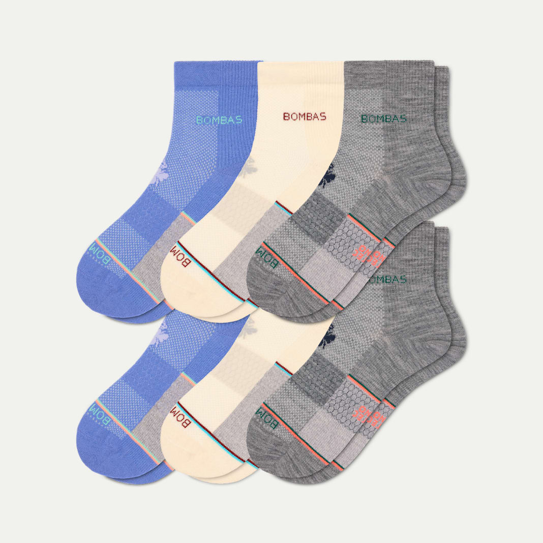 Women's UltraLite Sport Merino Wool Blend Quarter Sock 6-Pack