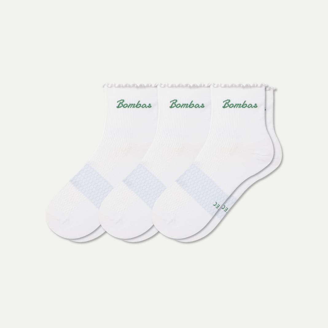 Women’s UltraLite Ruffle Sport Quarter Sock 3-Pack - Image 4